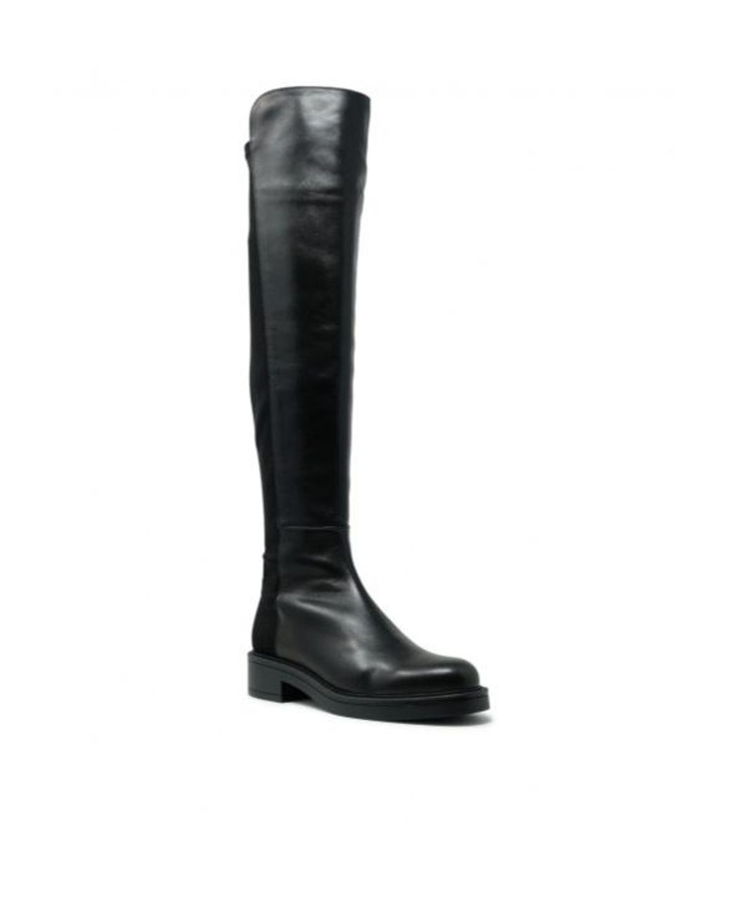 Stuart Weitzman Black Round-Toe Boots