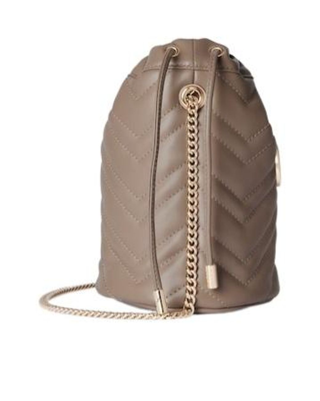 Gucci Brown Gg Marmont Mini Bucket Bag
