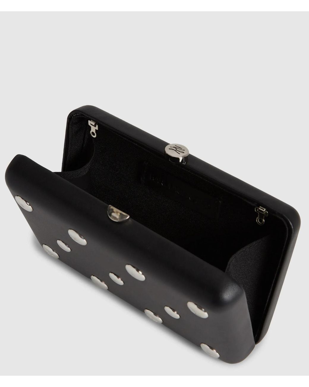 Karl Lagerfeld Black K/Soiree Stud-Embellished Clutch