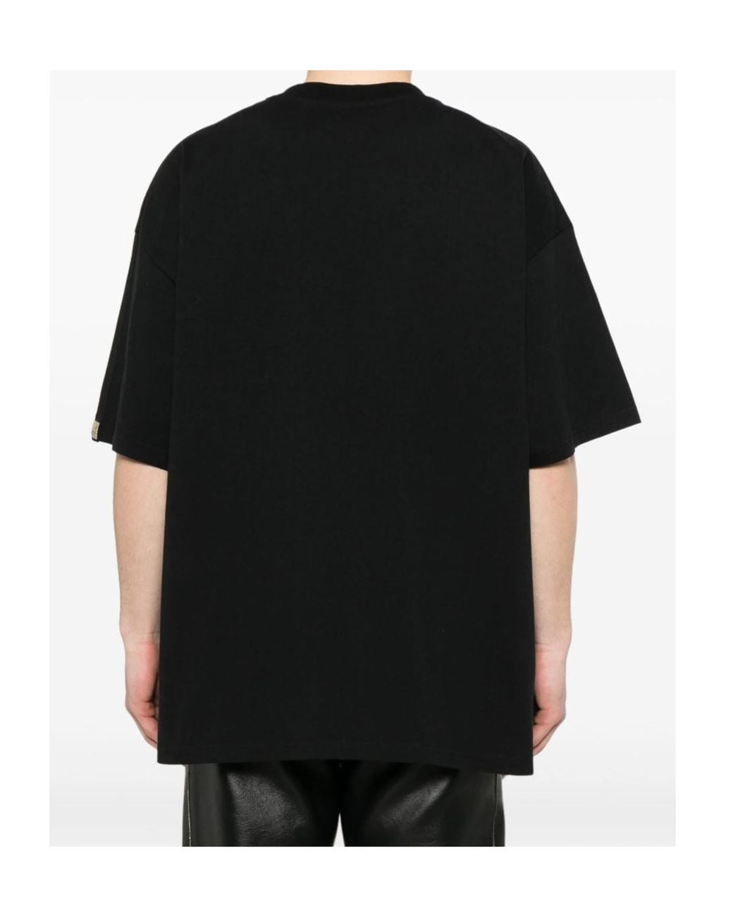 Martine Rose Black Graphic Printed Crewneck T-Shirt for men