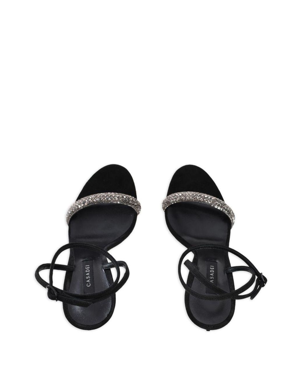 Casadei Black 100Mm Blade Stratosphere Sandals
