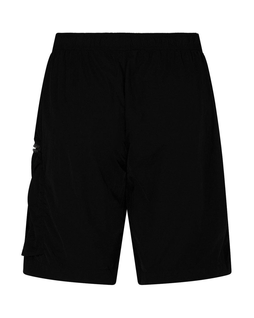 C P Company Black Solid Color Swim Shorts for men