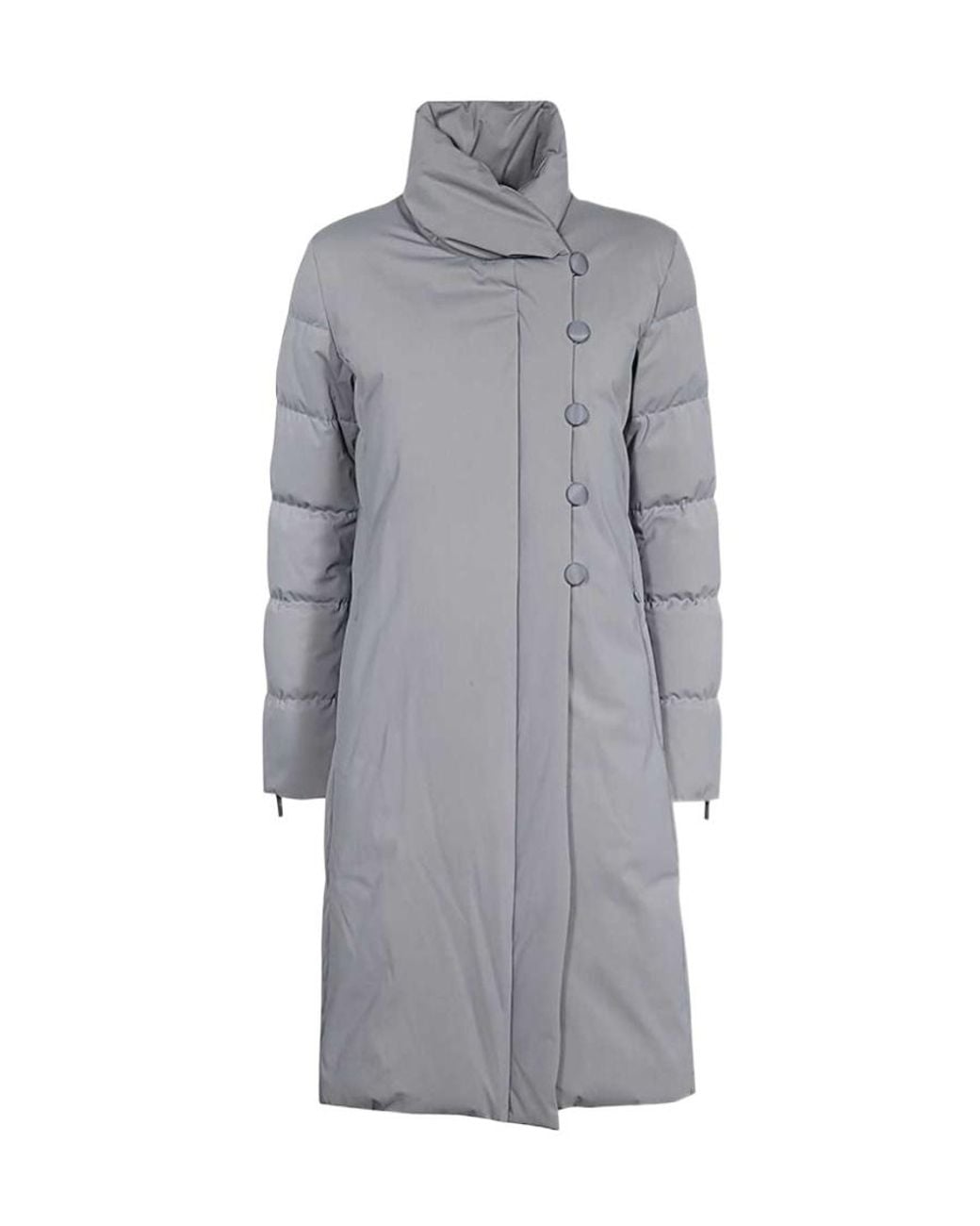 Emporio Armani Gray Long-Sleeved Down Jacket