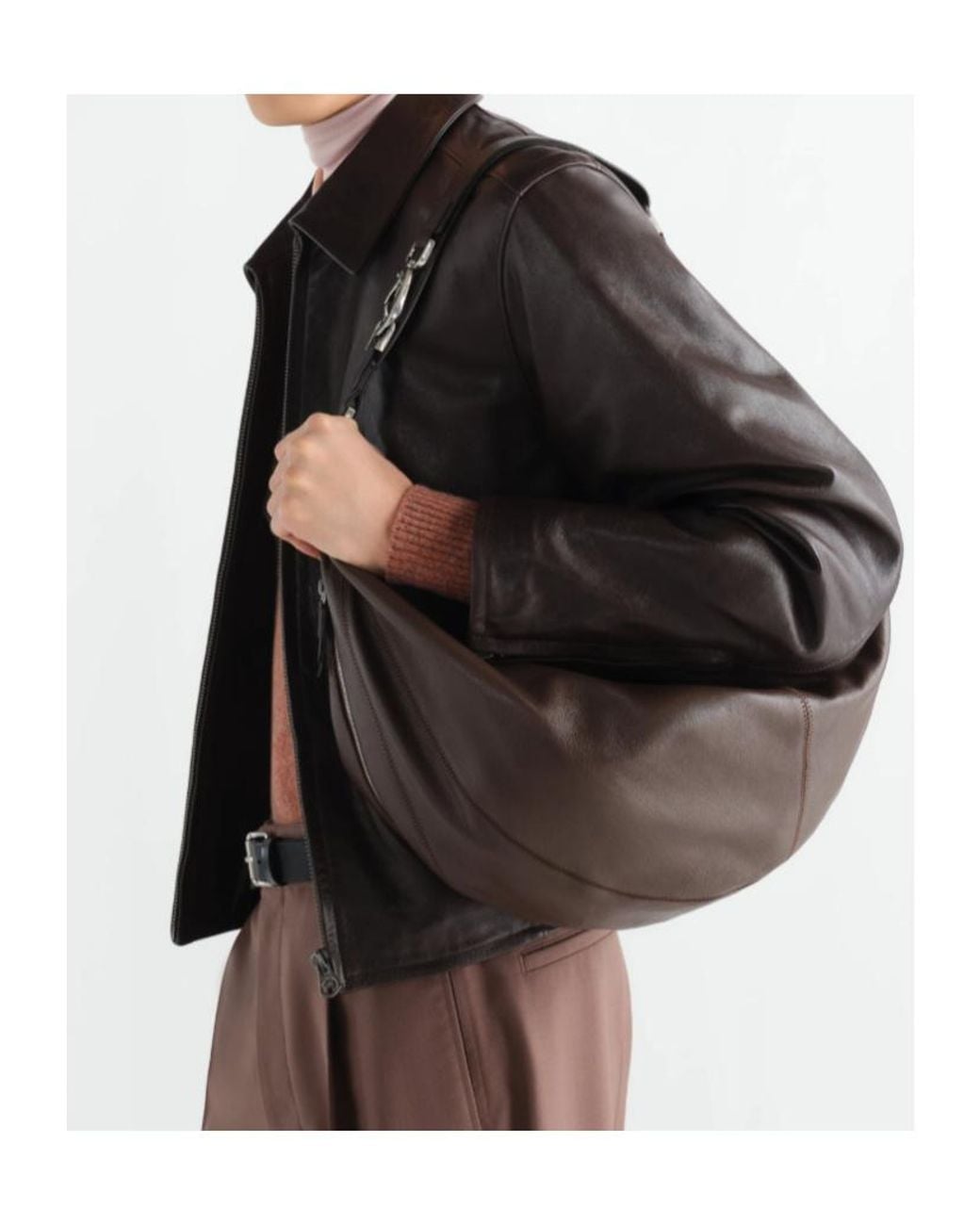 Lemaire Brown Large Quiver Clip Bag for men