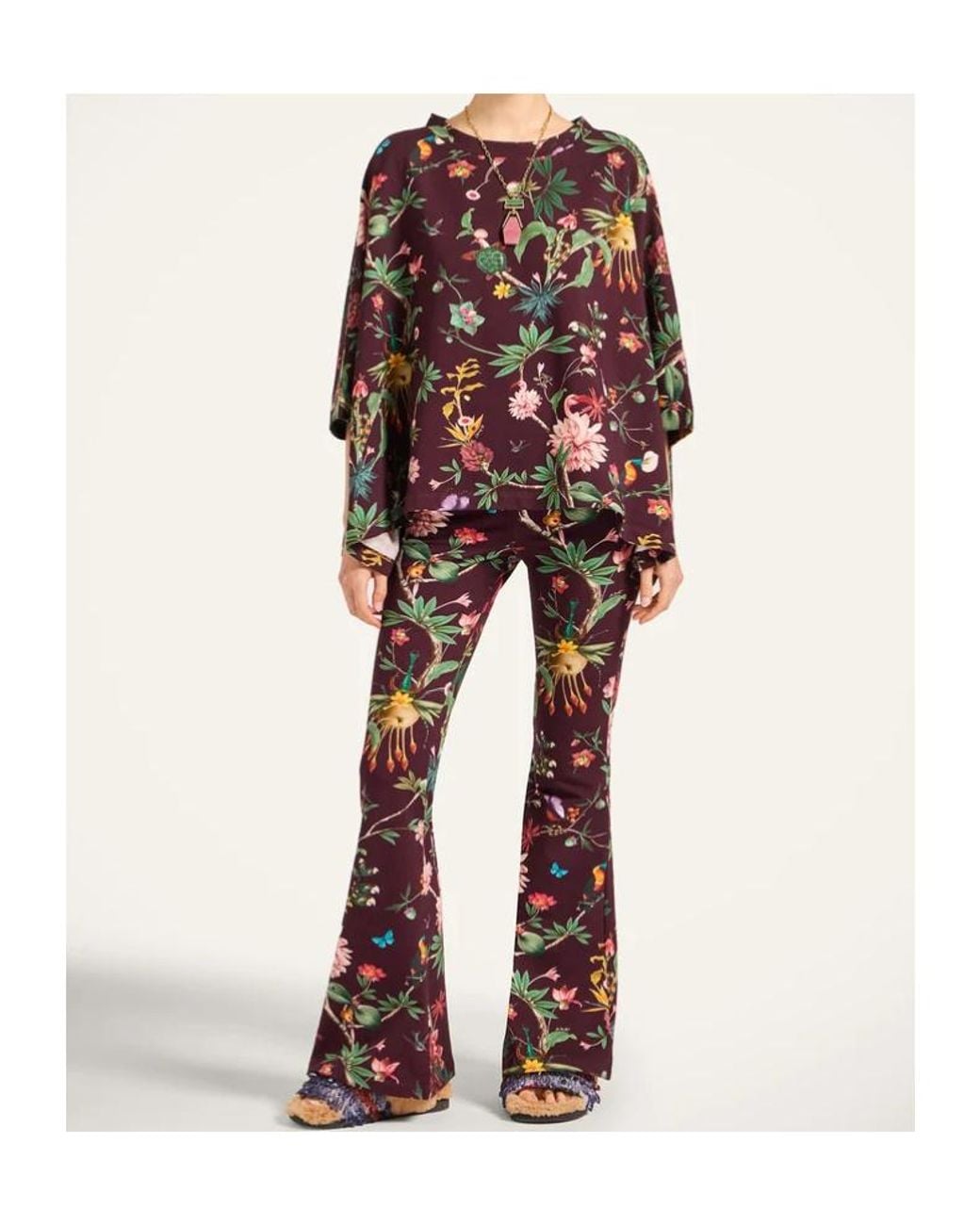 LaDoubleJ Red Floral Short-Sleeve Blouse