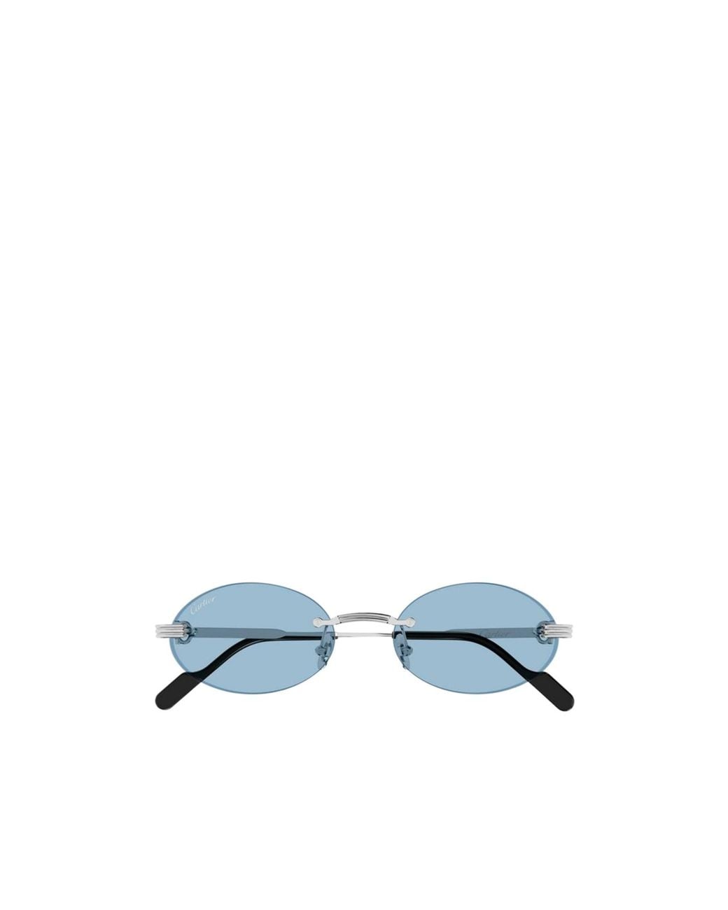 Cartier Blue Oval Frames Sunglasses for men