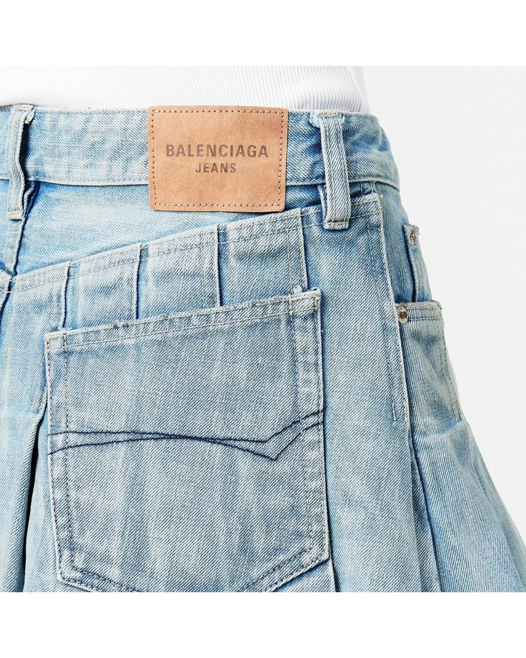 Balenciaga Blue Short Skirt