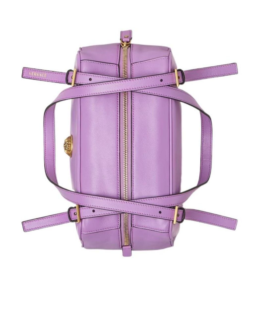 Versace Purple Emblème Bowling Bag