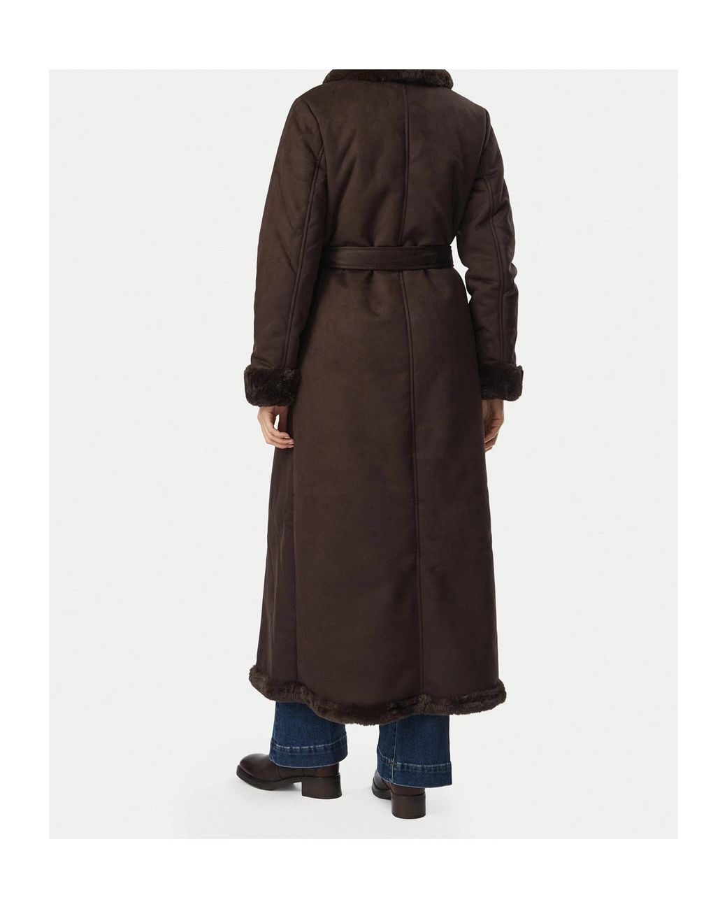 Ralph Lauren Brown Lauren Shea Belted Long Coat