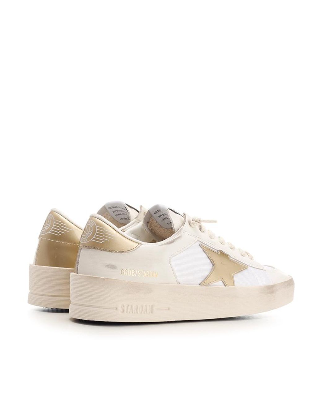Golden Goose Deluxe Brand White Stardan Low-Top Sneakers