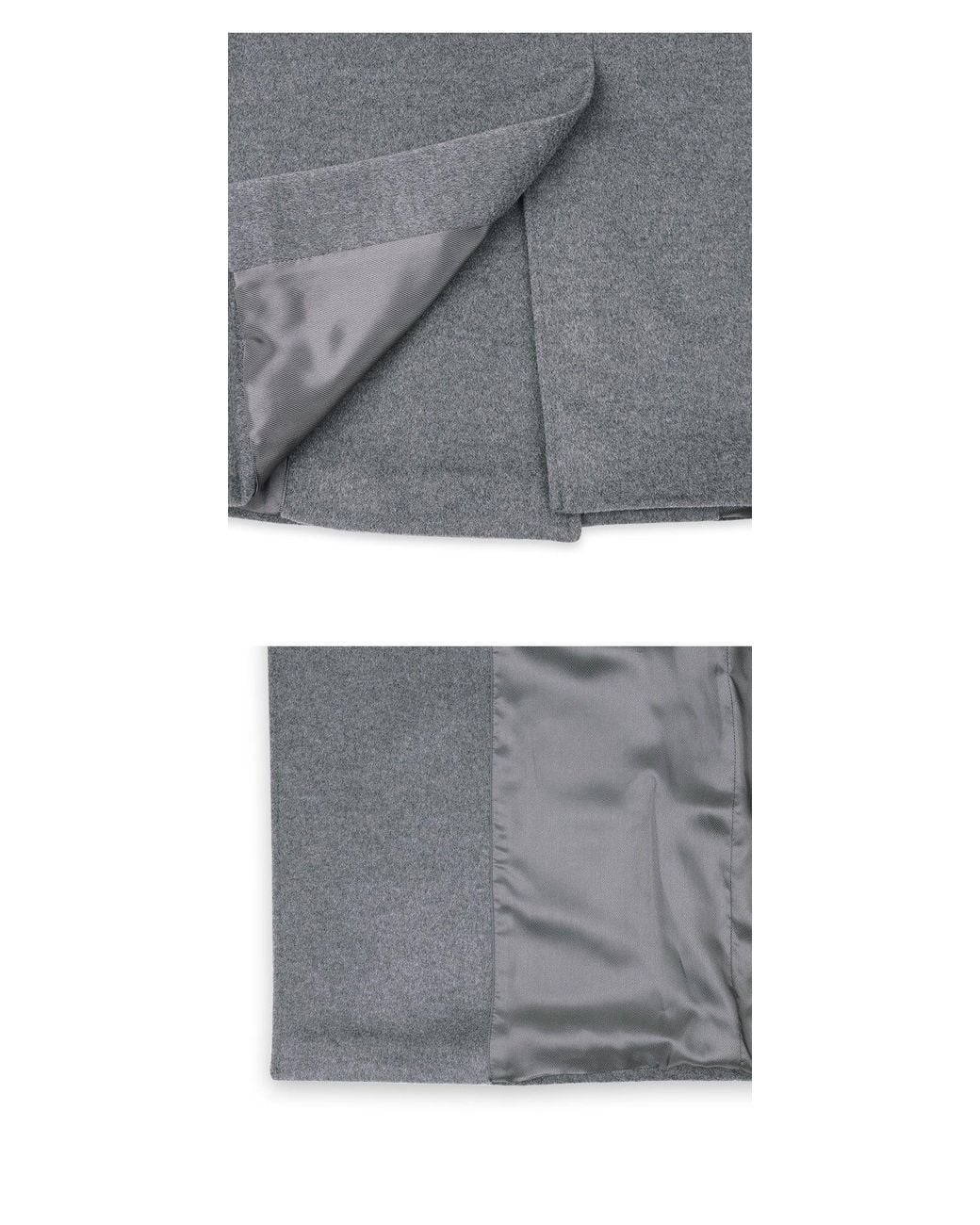 Weekend by Maxmara Gray Double-Breasted Wool Midi Coat