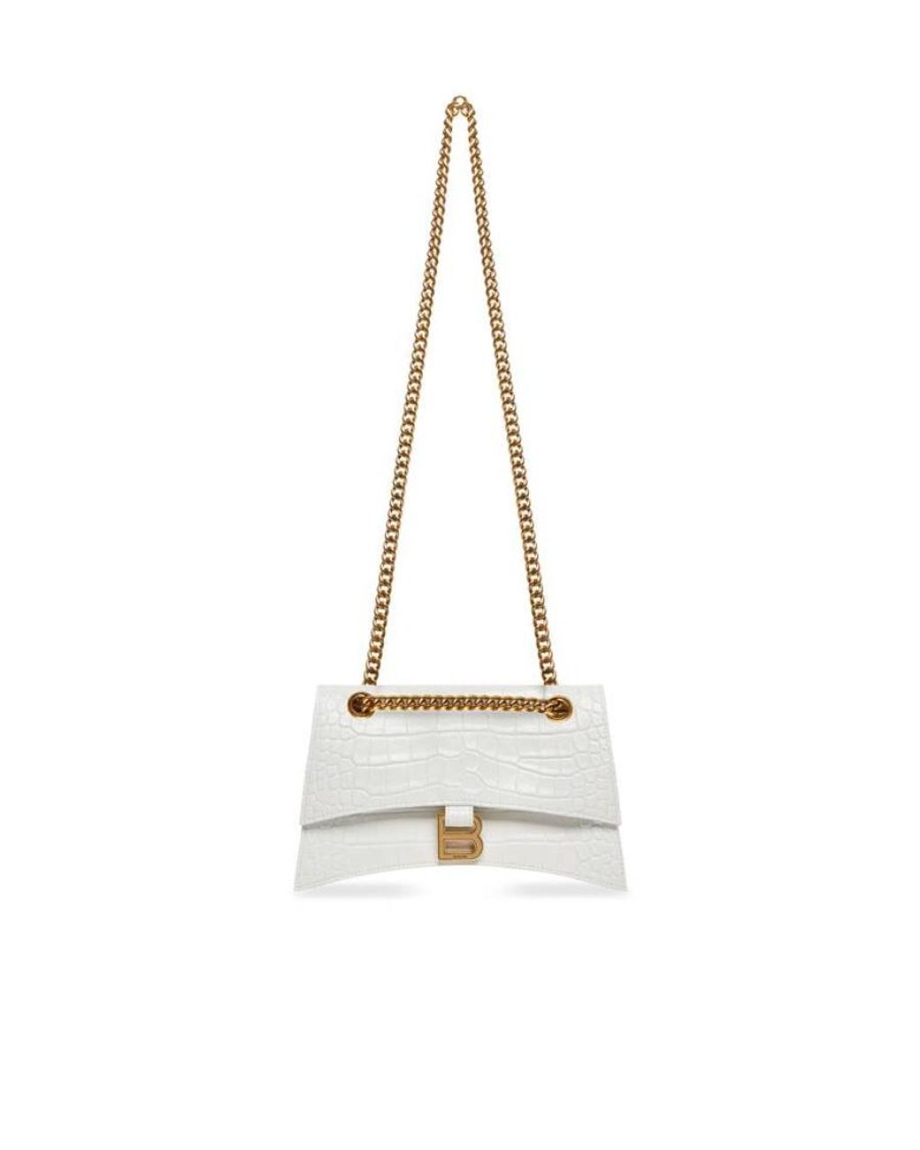 Balenciaga White Crush Small Shoulder Bag