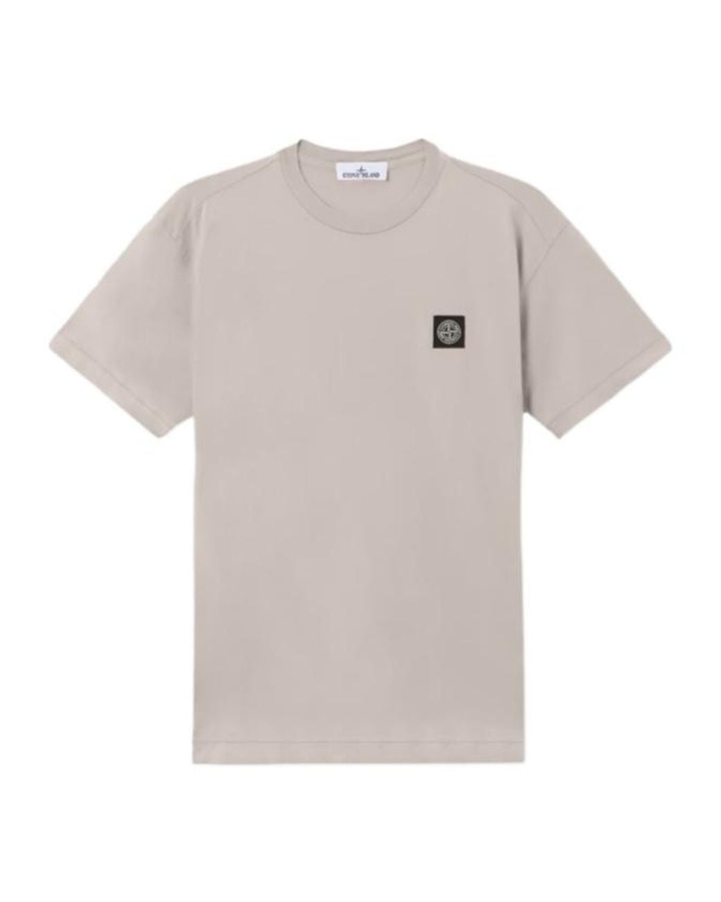 Stone Island White Slim-Fit T-Shirt With Compass Patch for men