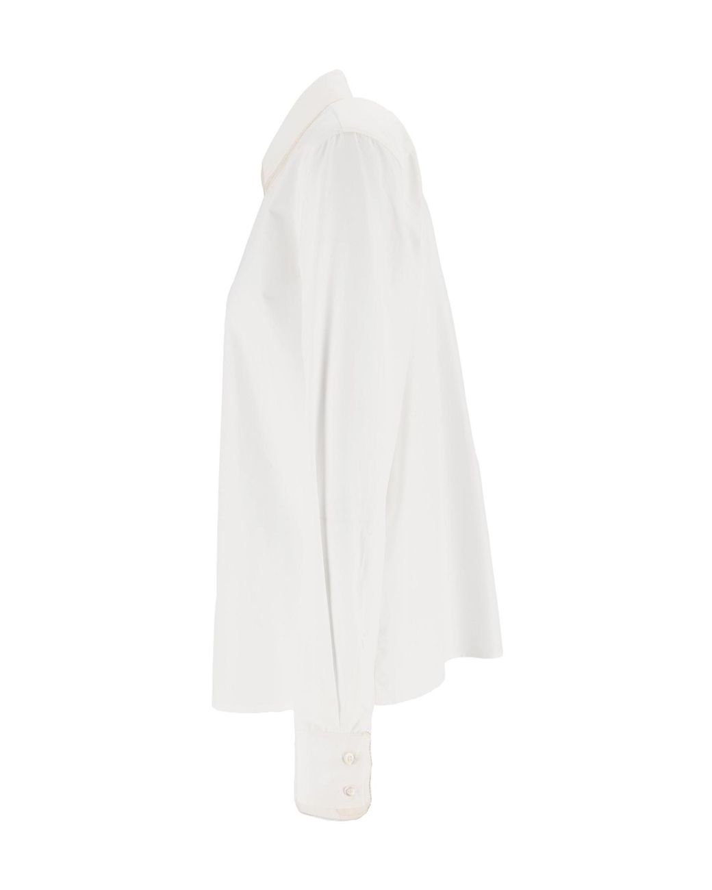 Fabiana Filippi White Button-Up Long-Sleeved Shirt