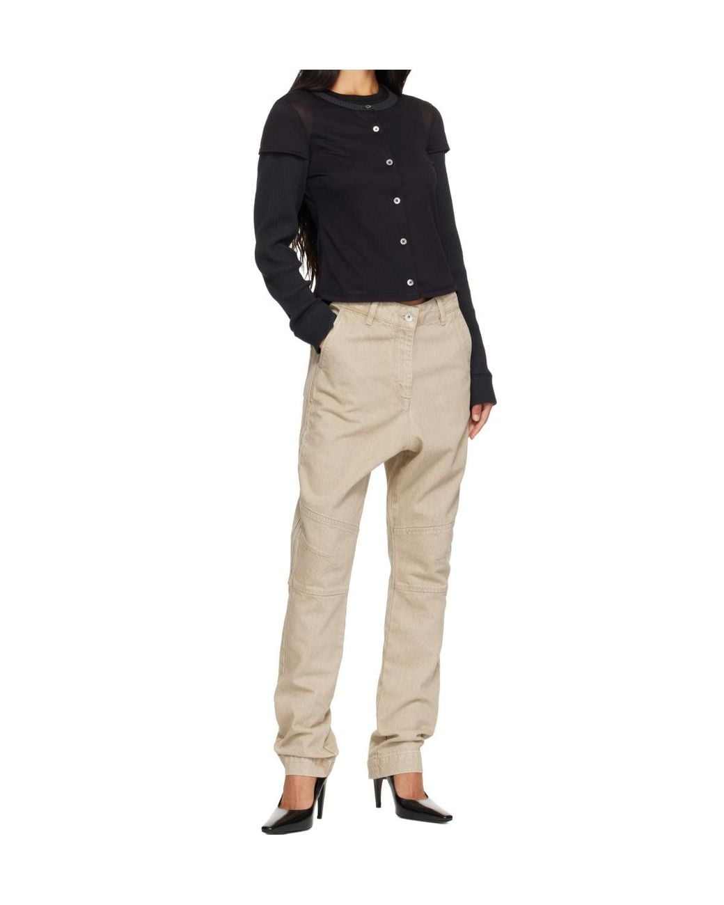 KNWLS Natural Belt-Loop Jeans