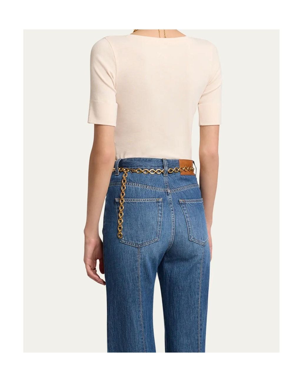 Chloé White Short-Sleeved Sweater