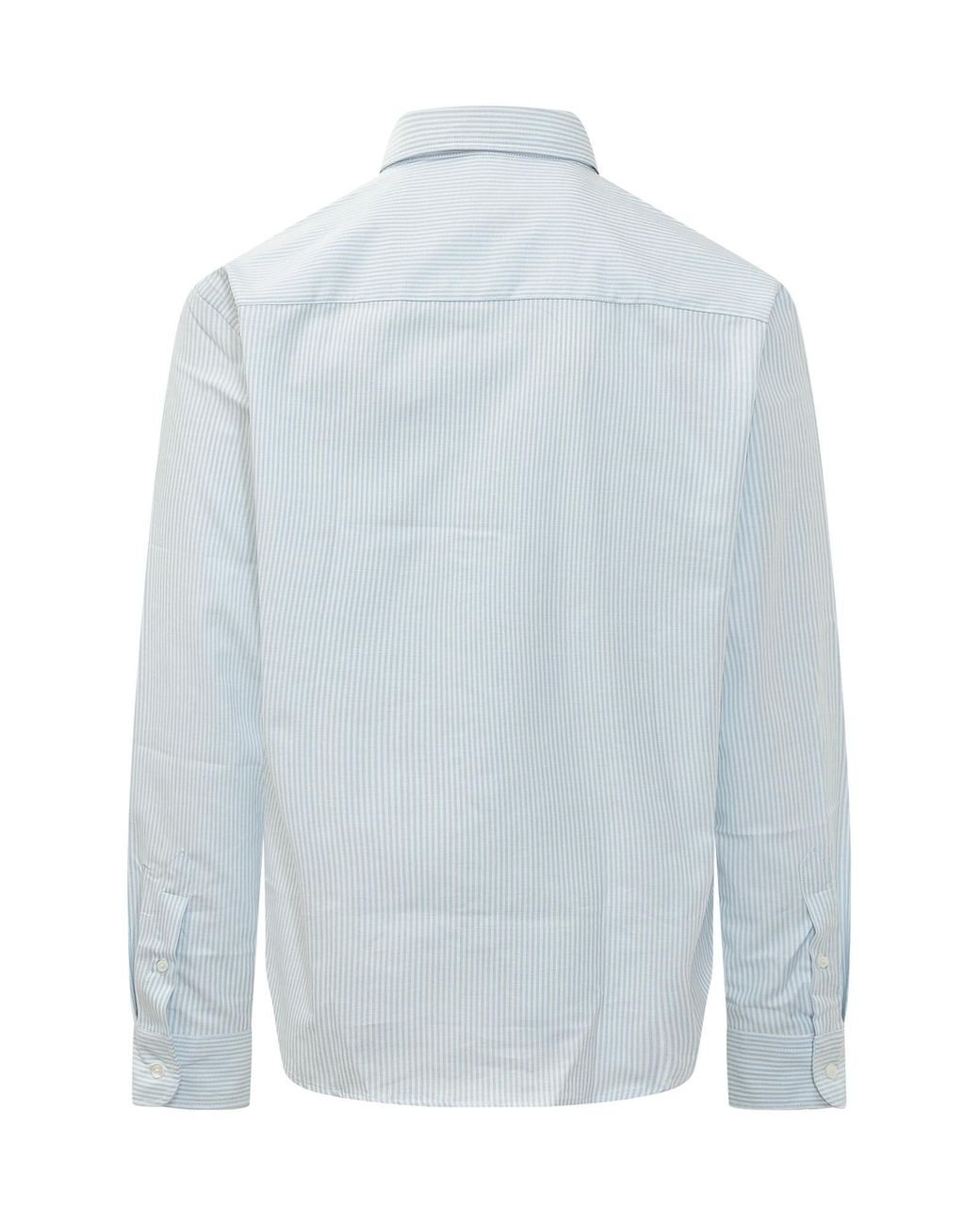 AMI Blue Ami Ami De Coeur Striped Shirt for men