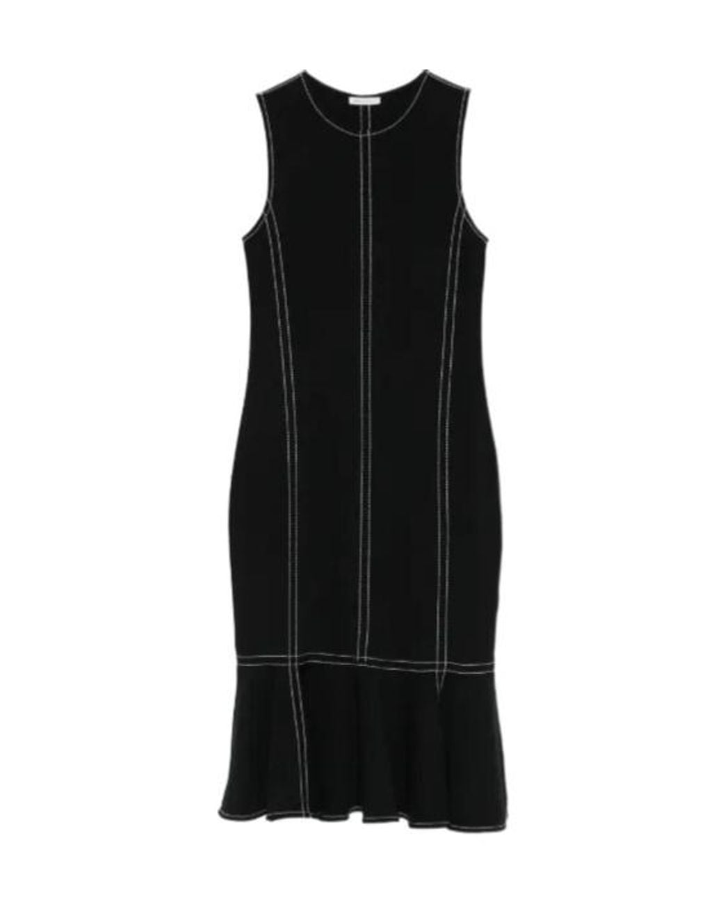 AMI Black Ami Sleeveless Midi Dress