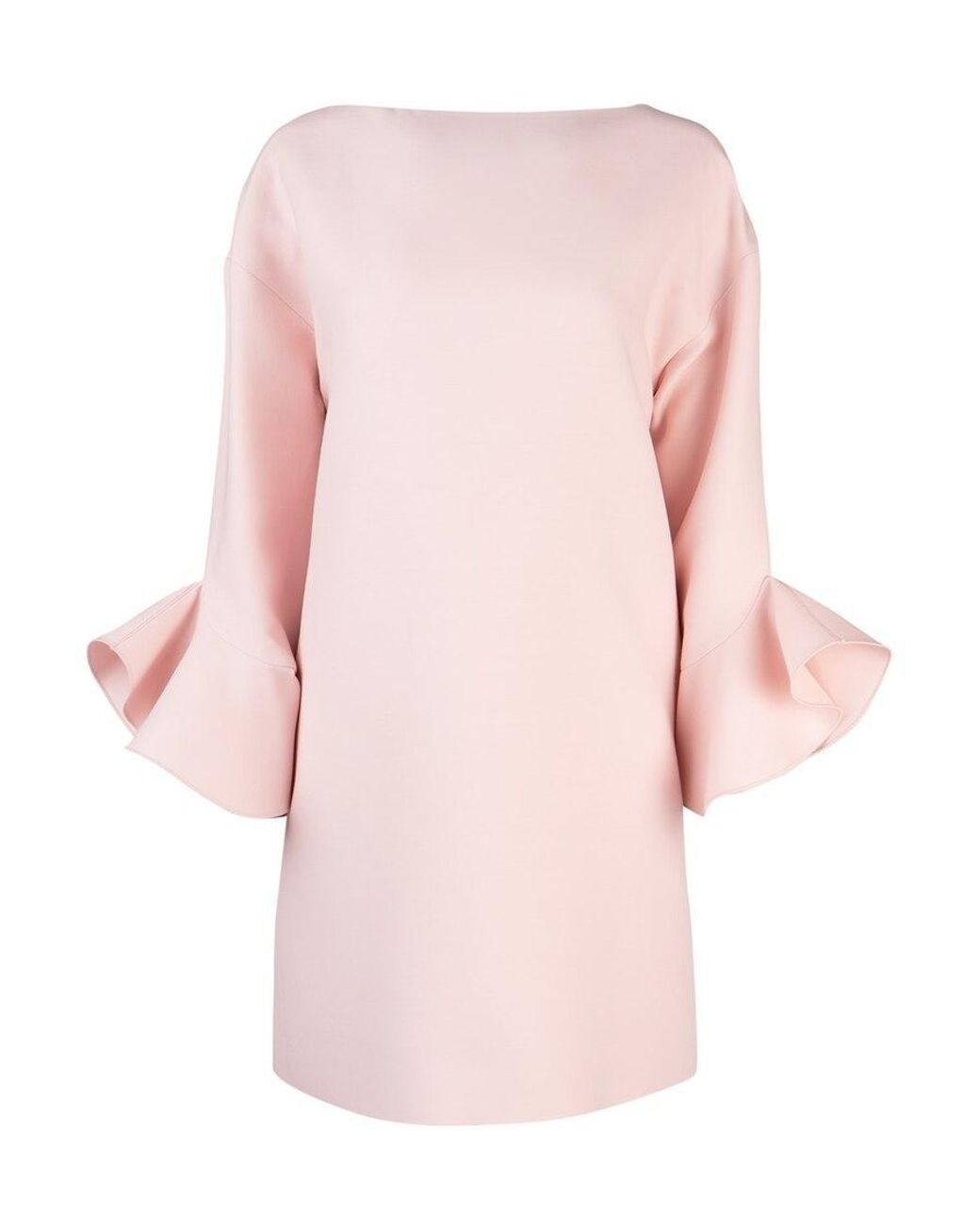 Valentino Pink Ruffled Sleeve Mini Dress