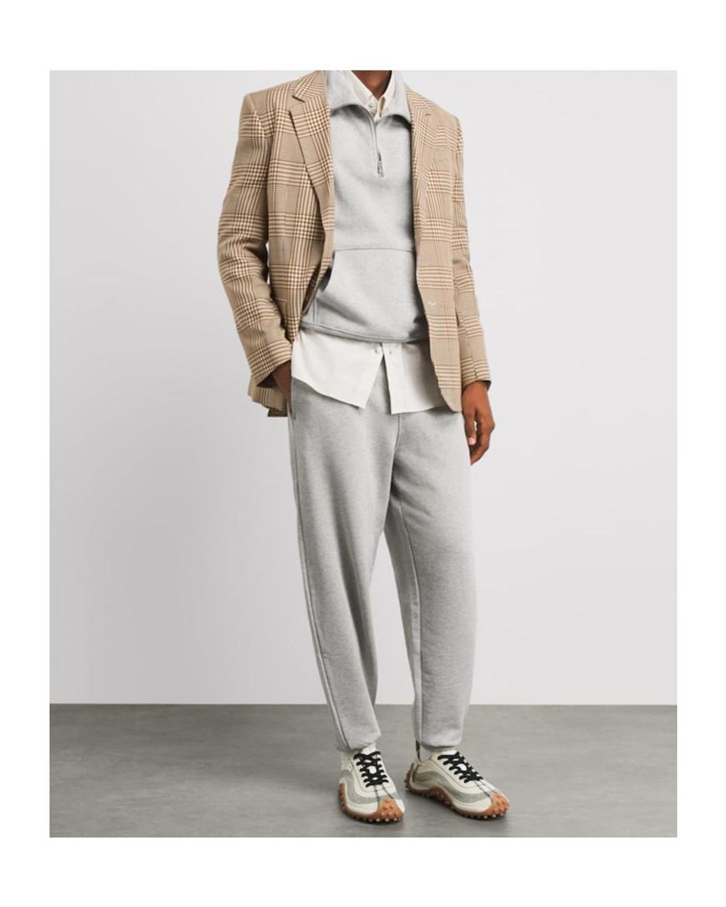 AMI Natural Ami Checked Single-Breasted Blazer for men
