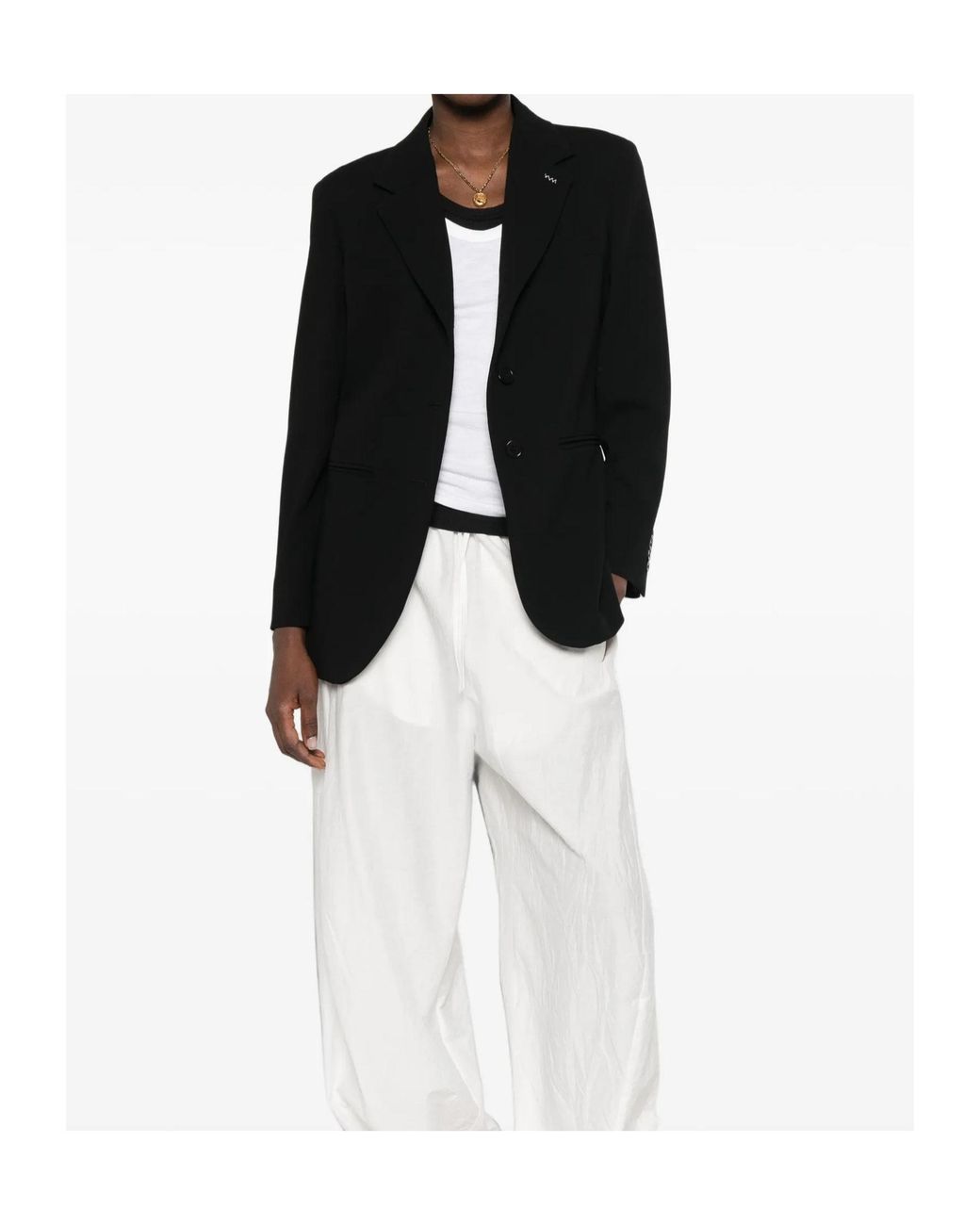 Max Mara Black Lapel Long-Sleeved Suit Jacket