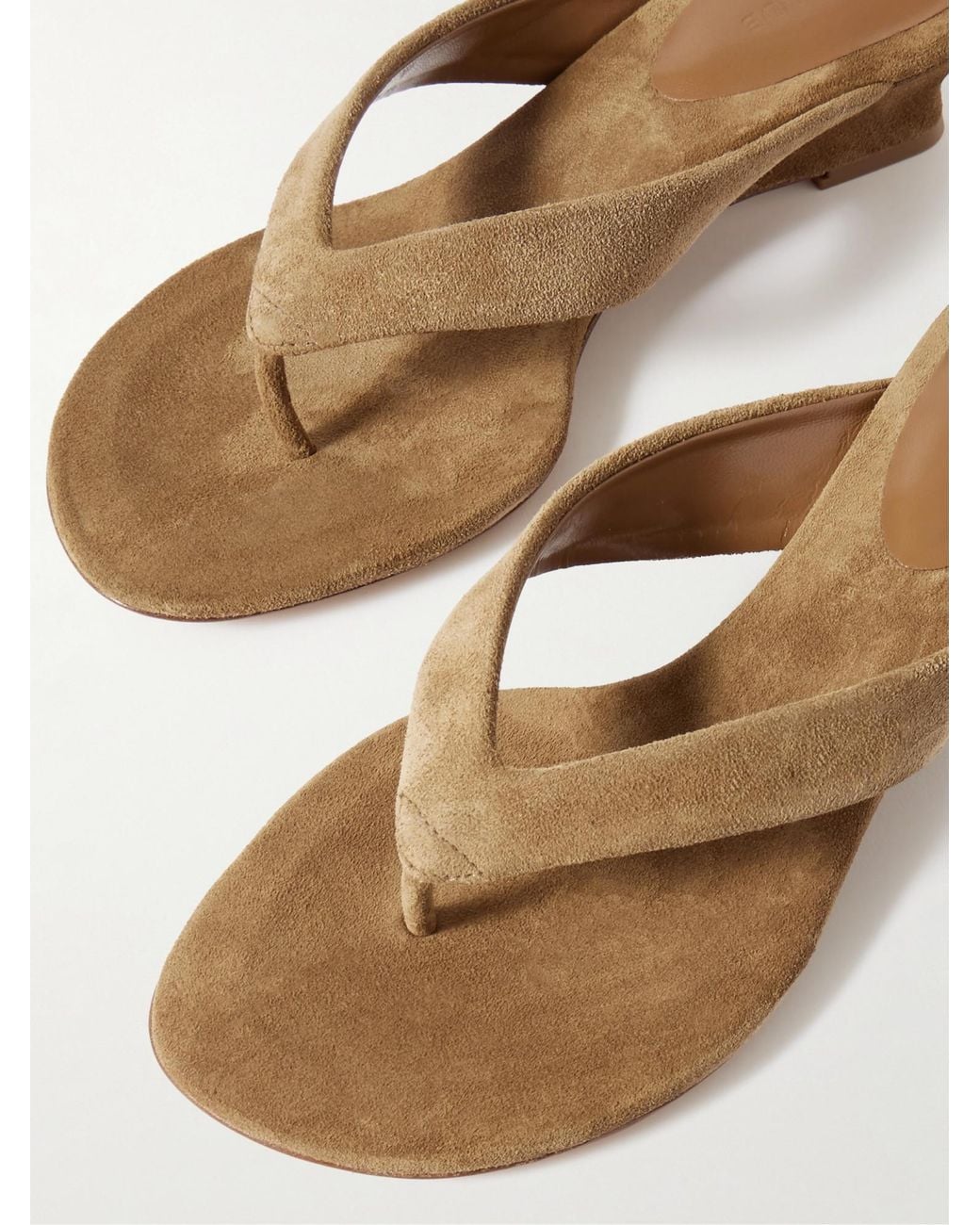 Le Monde Beryl Brown Suede 50 Wedge Sandals