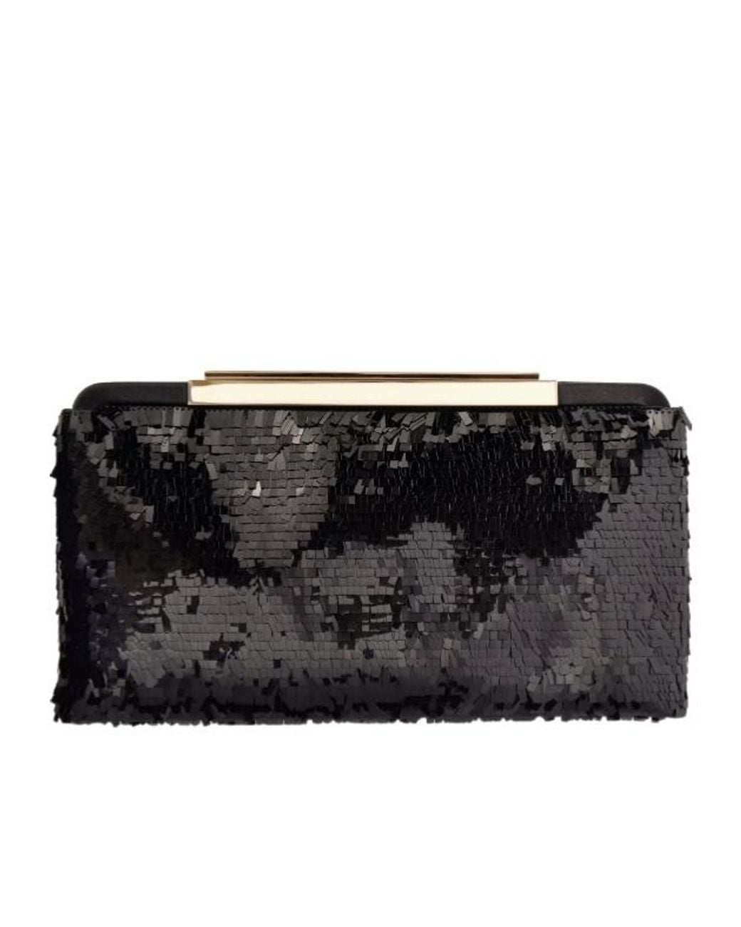 Tom Ford Black Sequined Satin Clutch