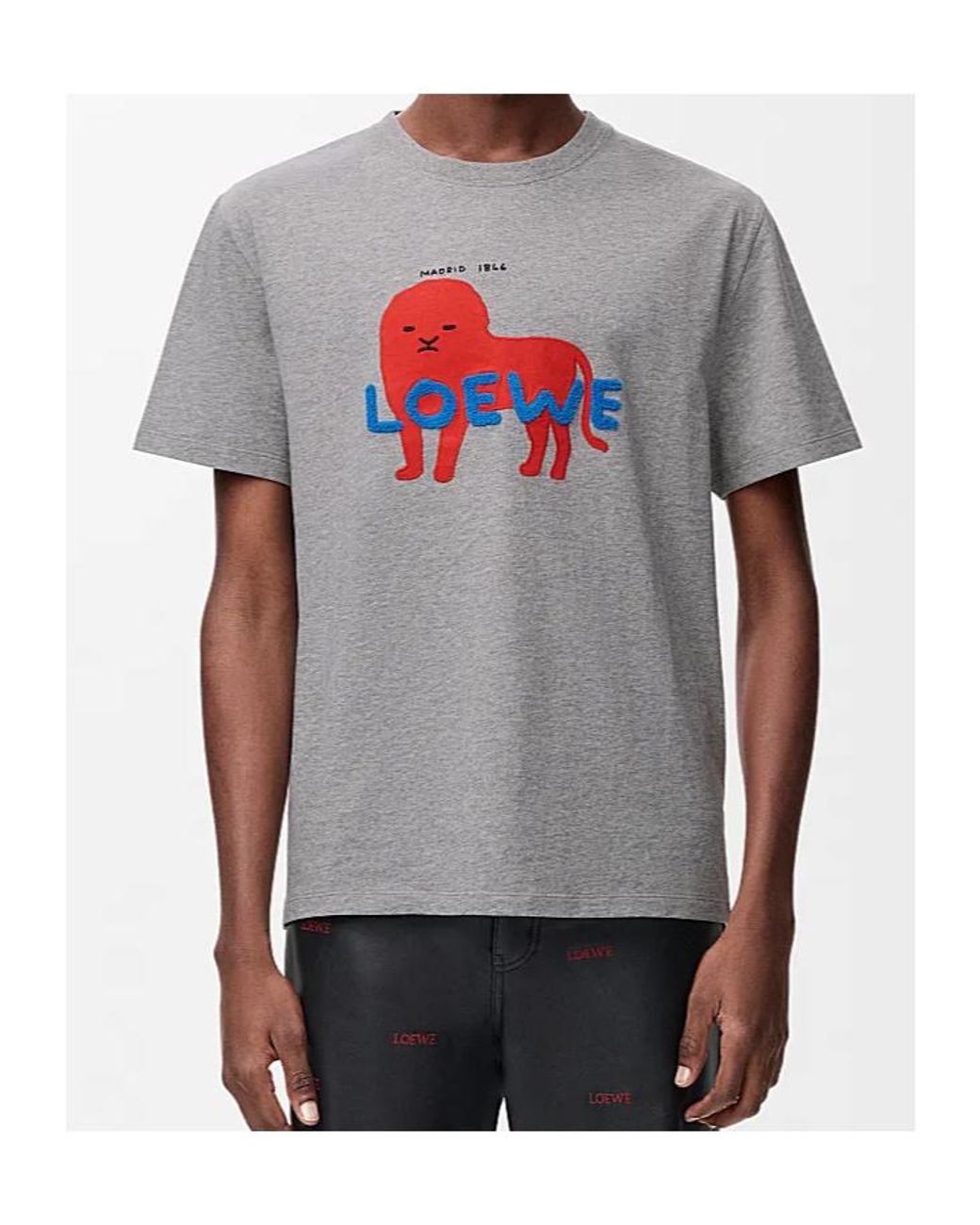Loewe Gray Relaxed Fit T-Shirt for men
