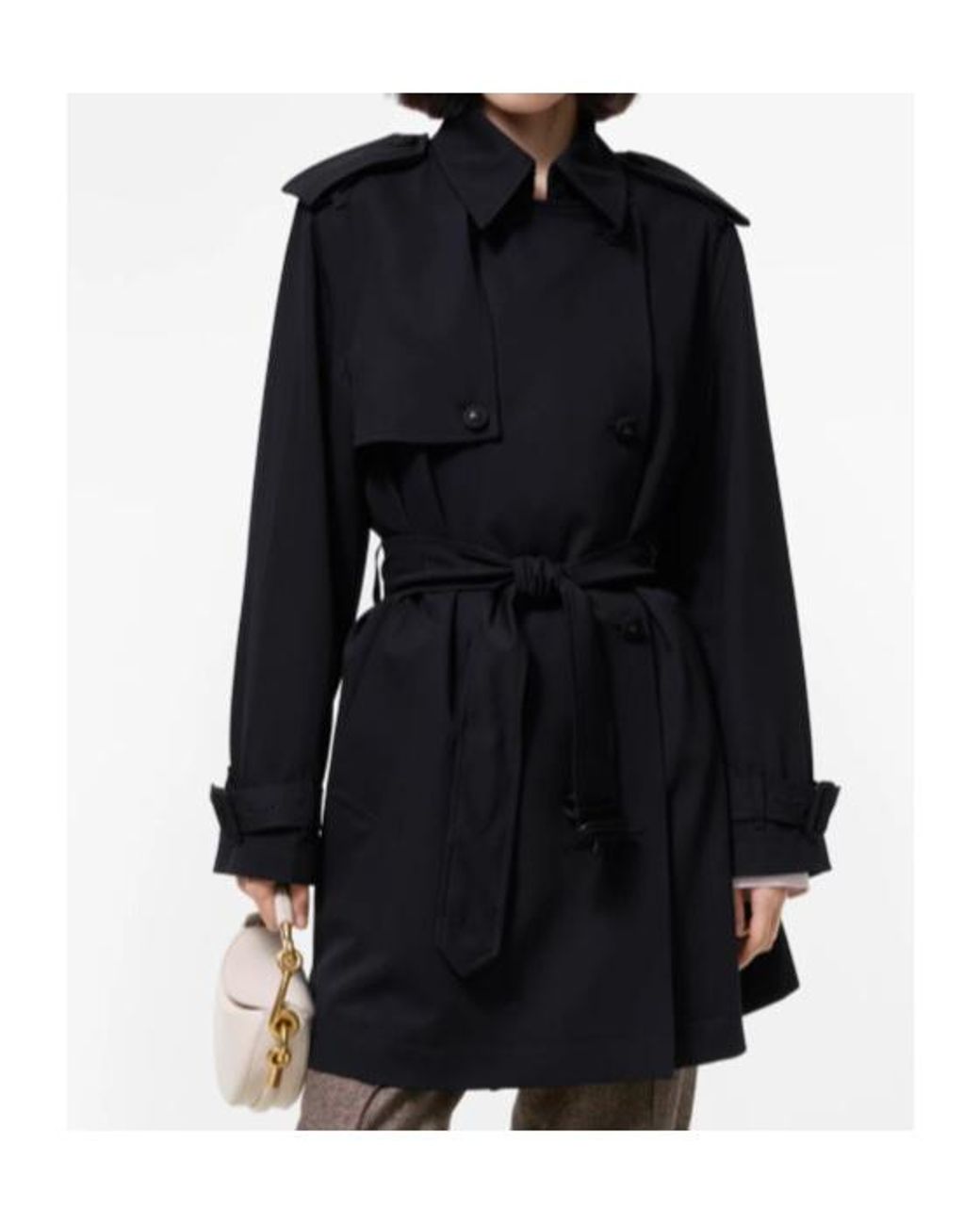 Burberry Blue Latchmere Belted Trench Coat