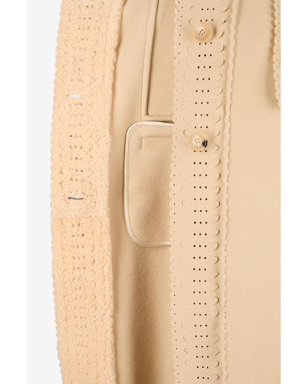 Ermanno Scervino Natural Lapel Coat