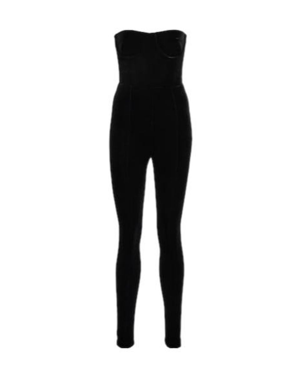 Alex Perry Black Velvet Jumpsuit