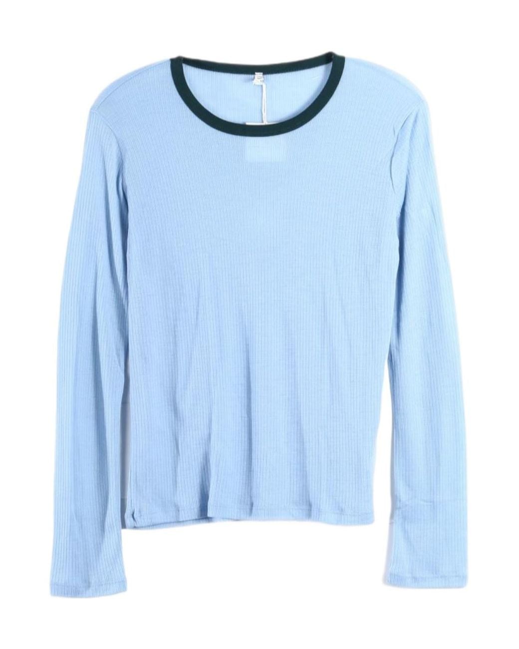 Baserange Blue Racer Ribbed Long-Sleeve T-Shirt