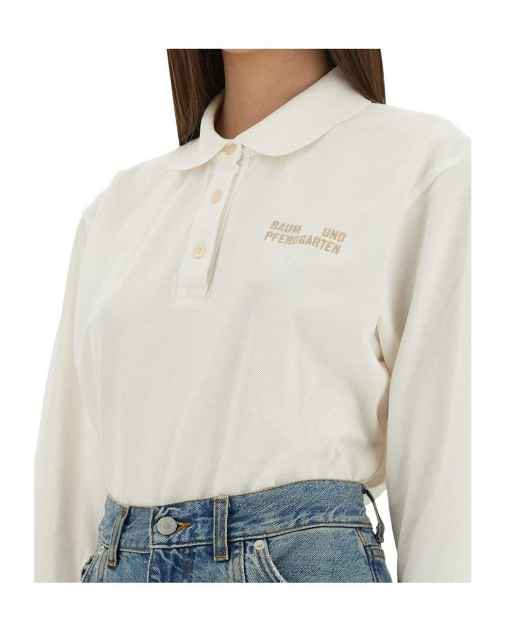 Baum und Pferdgarten White Polo Long Sleeve Top