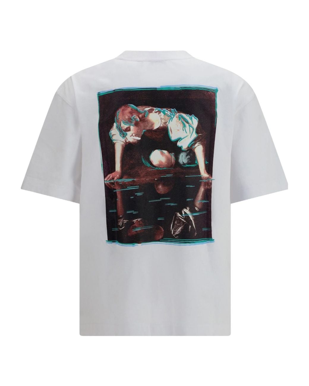 Off-White c/o Virgil Abloh White Skate Narciso Print T-Shirt for men