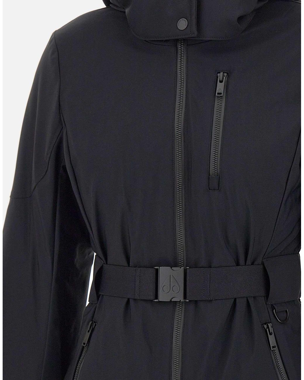 Moose Knuckles Blue Belted Jacket