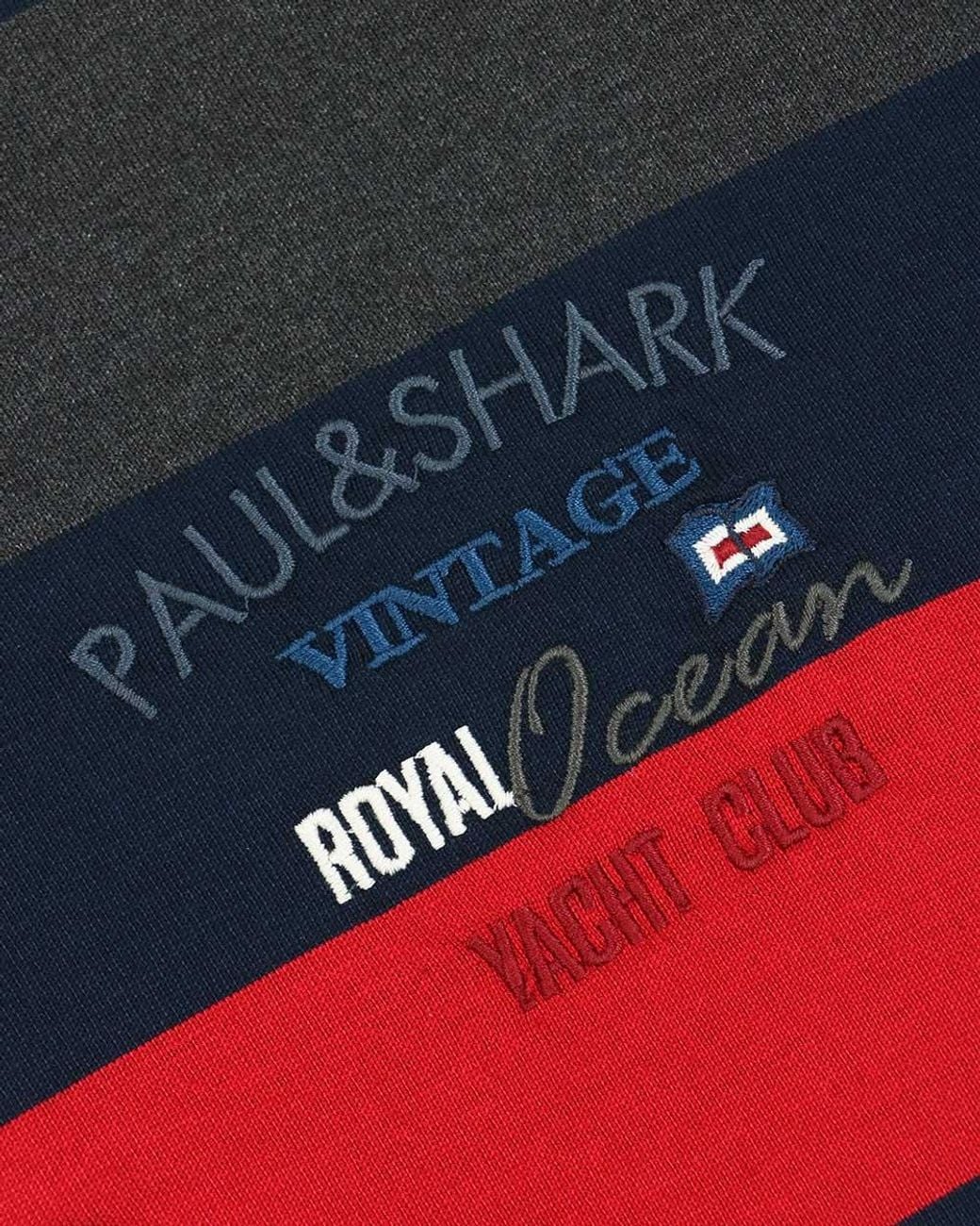 Paul & Shark Blue Striped Long-Sleeve Polo Shirt for men