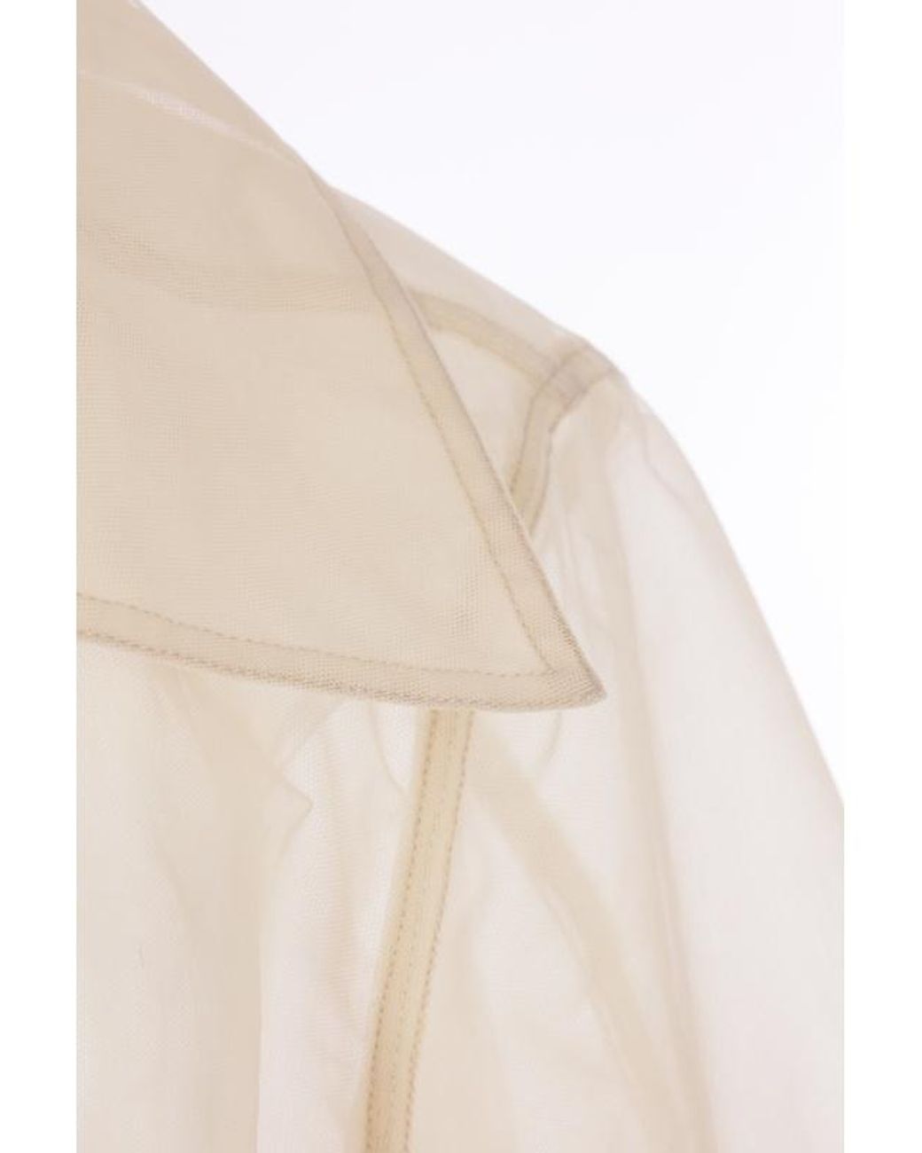 Rick Owens Natural Long-Sleeved Casual Jacket