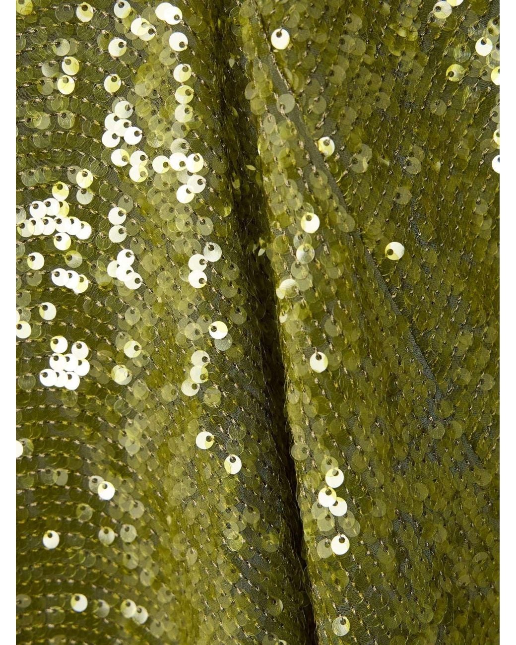 Galvan Green Moonlight Valletta Sequined Crepe De Chine Gown