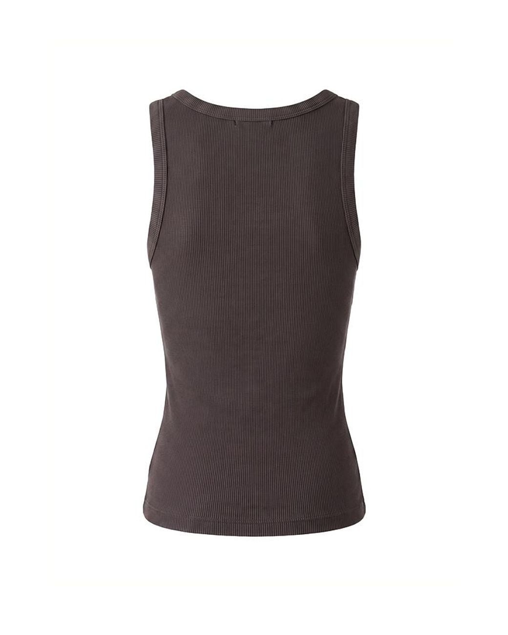 Jacquemus Brown Ribbed Tank Top
