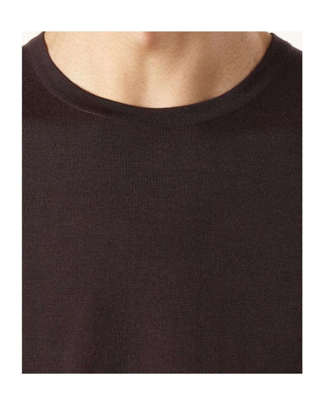 Loro Piana Black Short-Sleeved Crew Neck Crafted for men