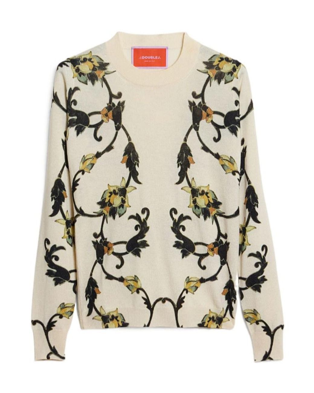 LaDoubleJ Multicolor Silky Crew-Neck Sweater