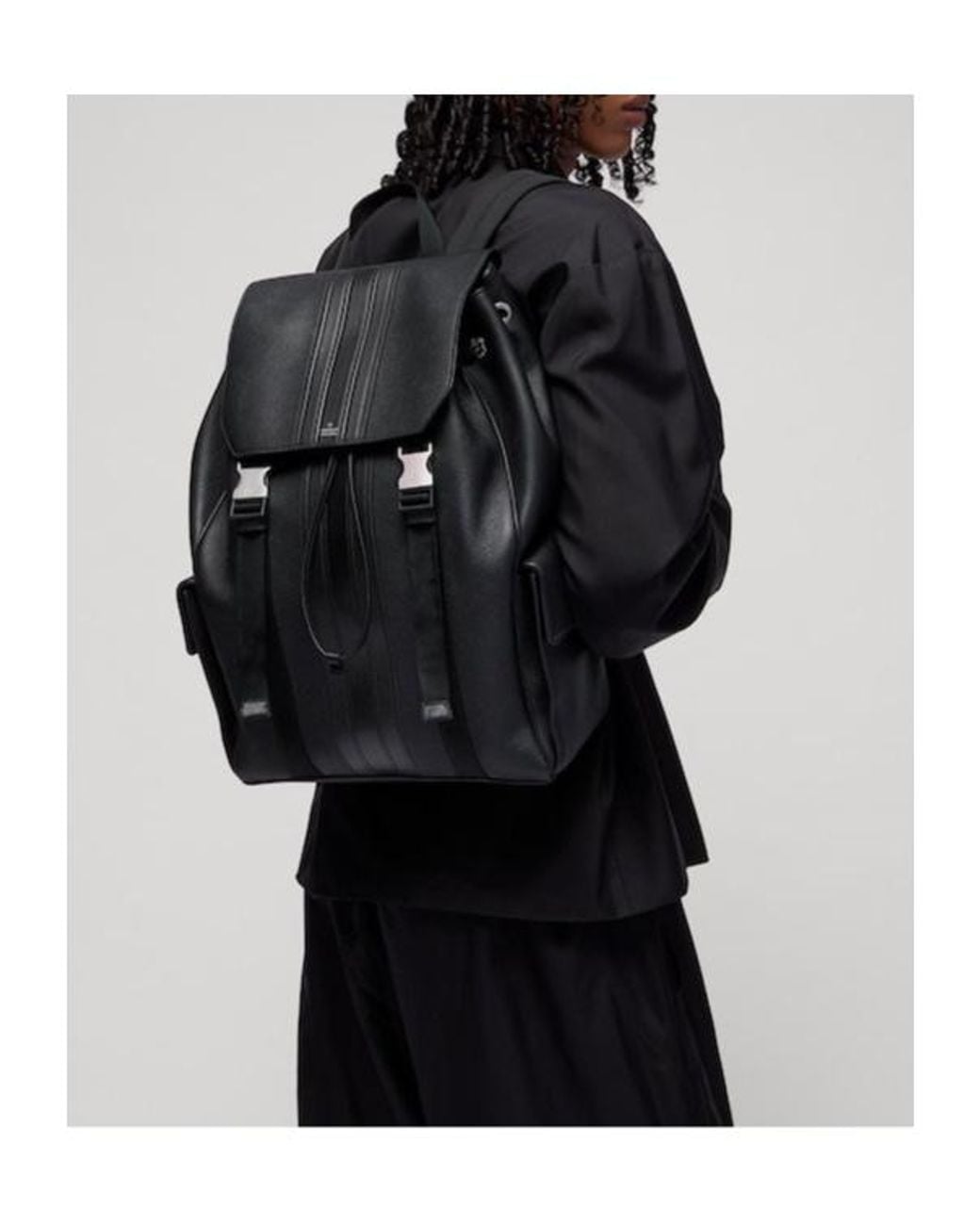 Gucci Black Web Trademark Medium Backpack for men