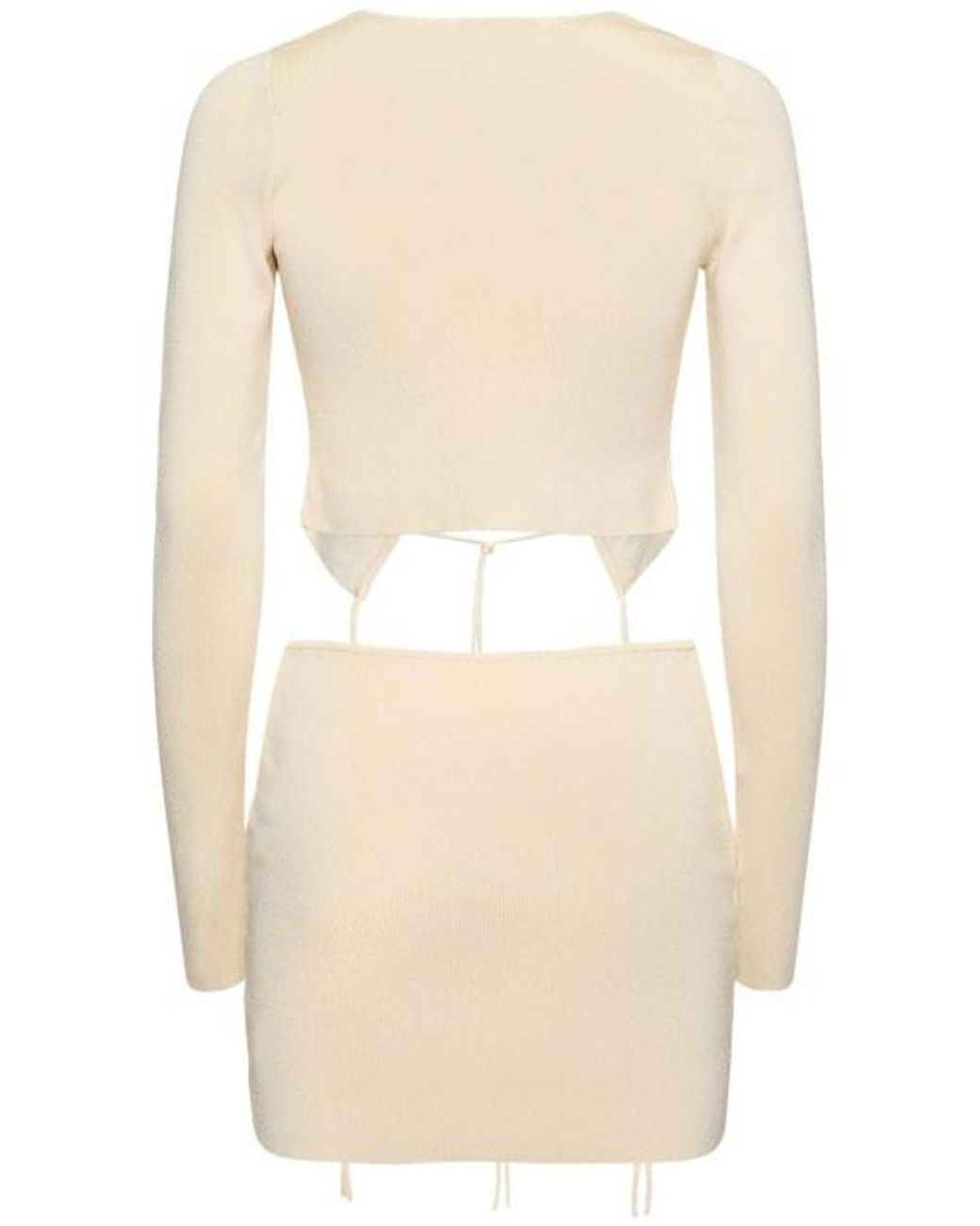 AYA MUSE Natural Long-Sleeved Mini Dress