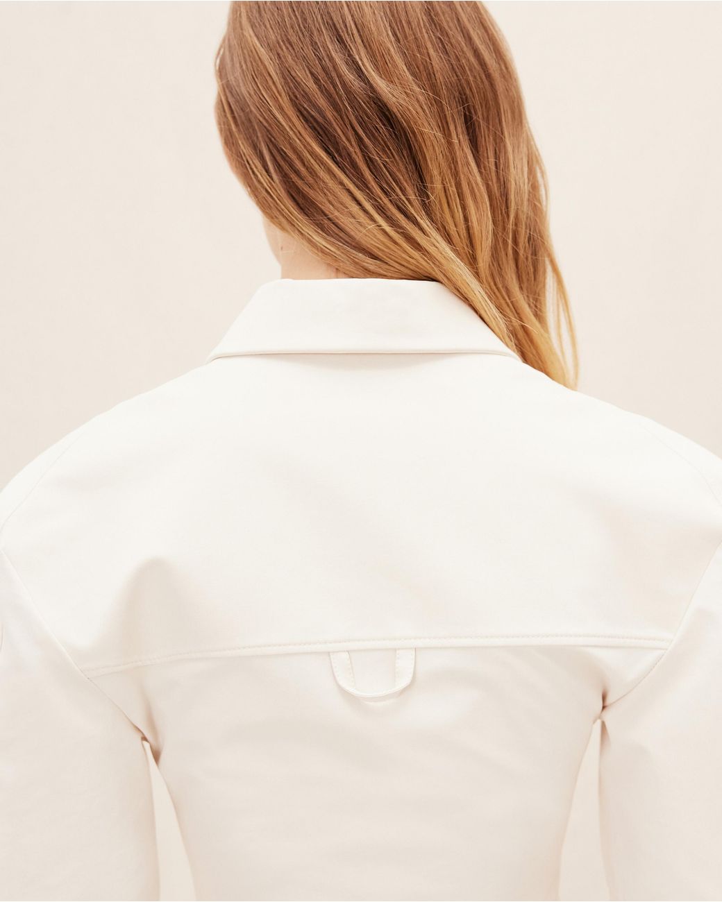 Jacquemus Natural Camisa Draped Mini Shirt Dress