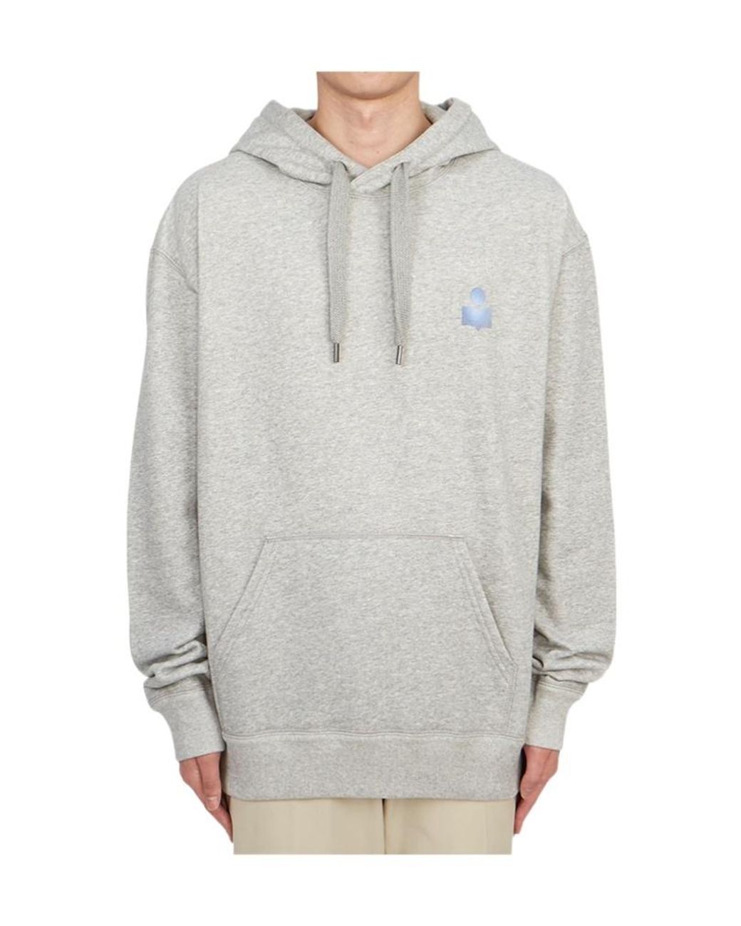 Isabel Marant Gray Organic Cotton-Blend Jersey Hoodie for men