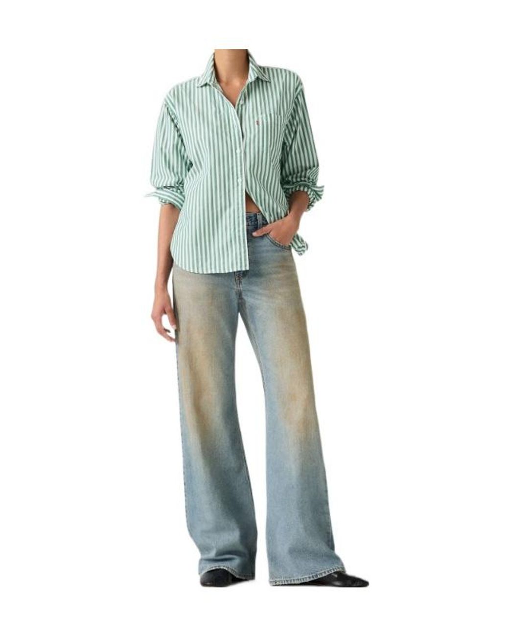 Levi's Green Loose Boot Jeans
