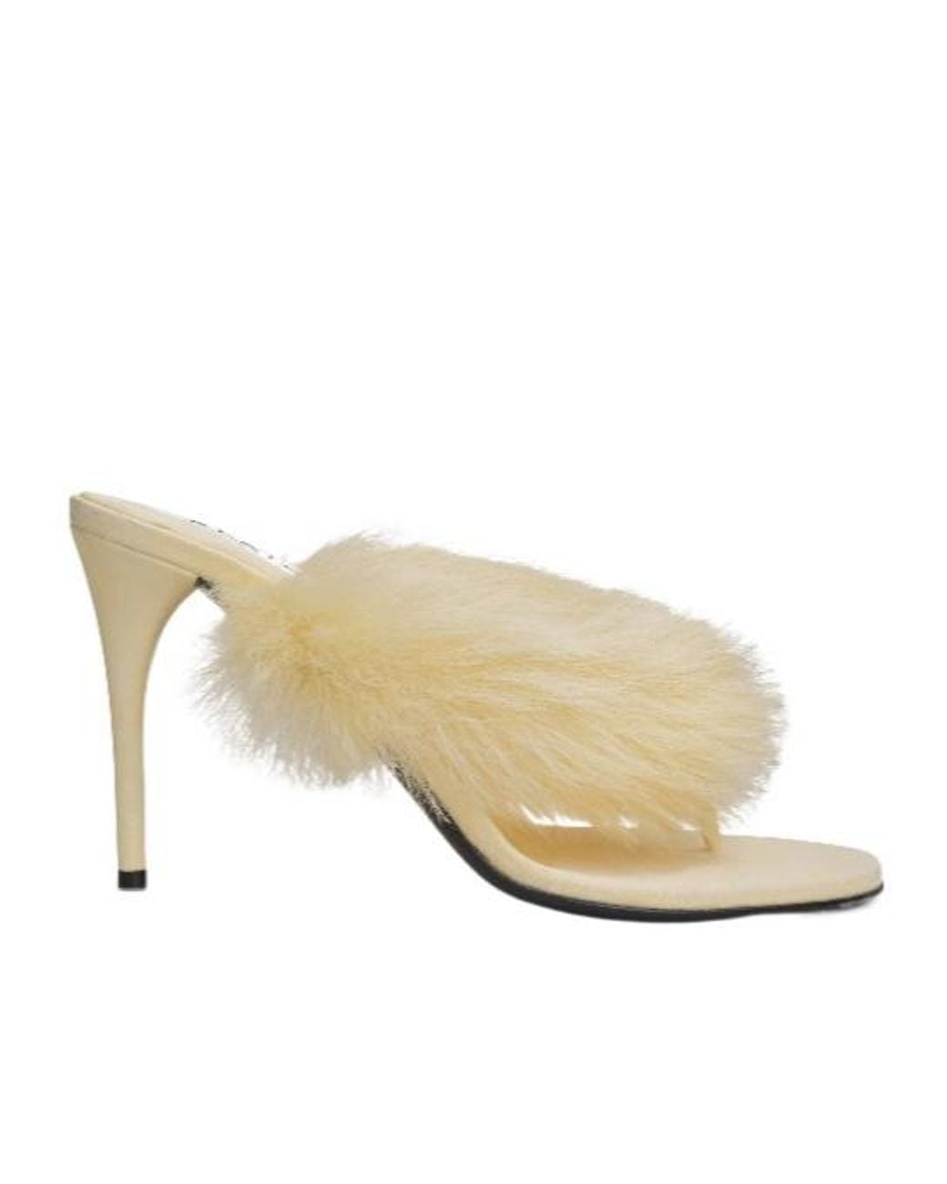 Alaïa Natural Alaïa Heeled Thong Mules