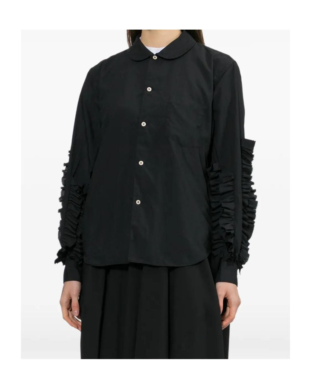 Comme des Garçons Black Ruffled Shirt for men