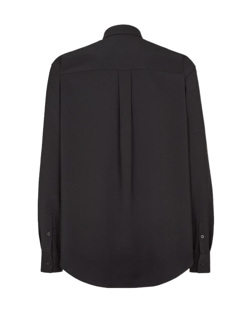 Fendi Blue Gg Logo Embroidered Buttoned Shirt for men