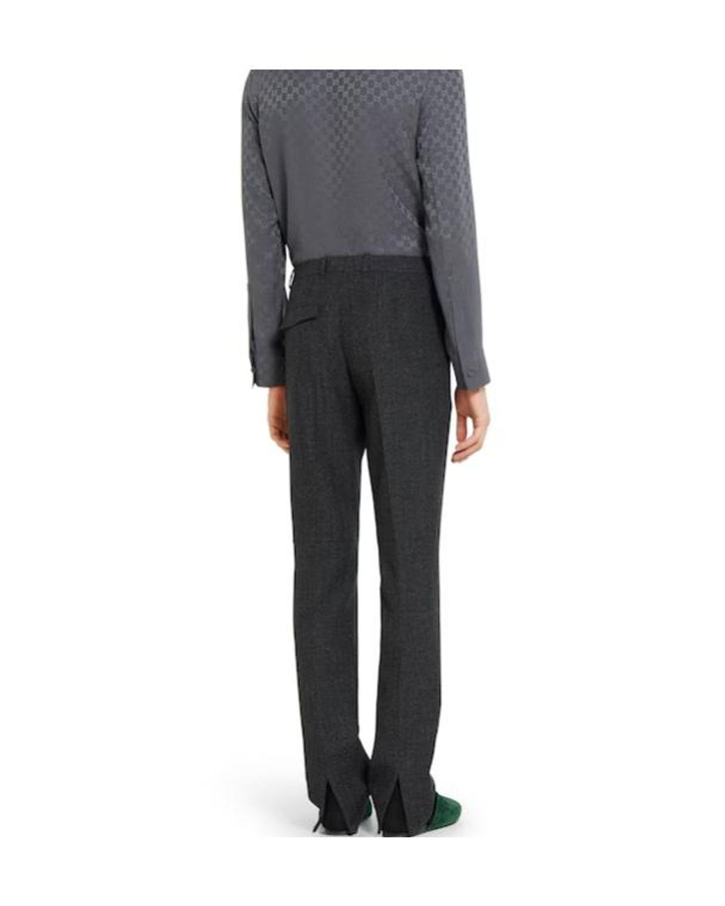 Gucci Black Mouliné Pants for men